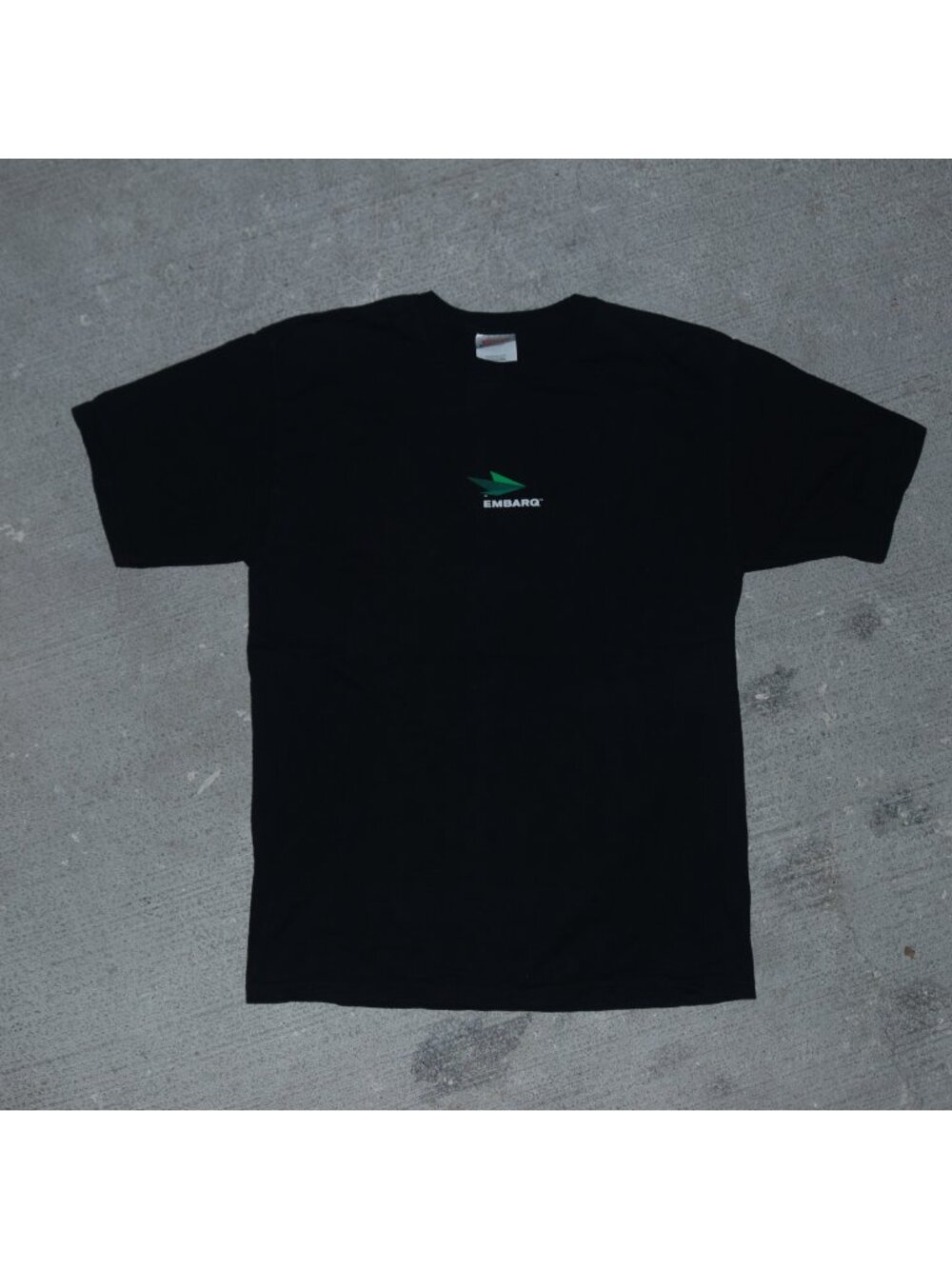 Embarq Unisex Vintage Graphic Crewneck T-Shirt Black Green White Size M
